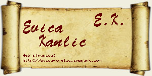 Evica Kanlić vizit kartica